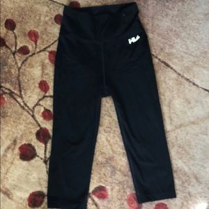 Fila, black Capri workout leggings.